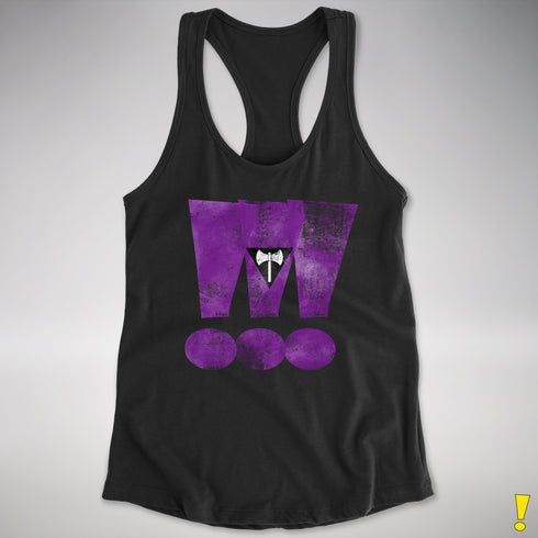 Lesbian Labrys Pride Grunge Exclamation Points Racerback Tank - Black